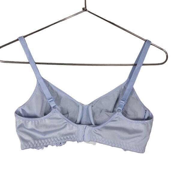 Vintage Olga Bra Size 32 DD Light Blue Lightly Lined Wired - Picture 3 of 13
